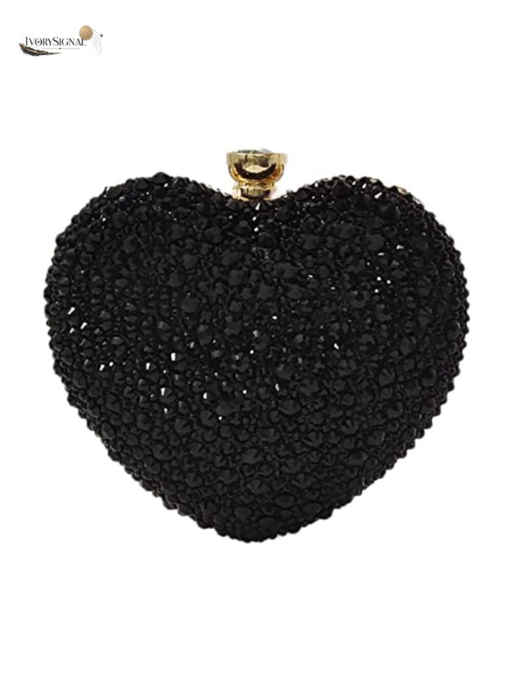 Heart Shape Rhinestone Clutch Evening Bag Wedding Party Purse